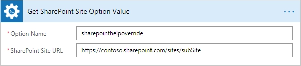 Get SharePoint Site Option Value Example