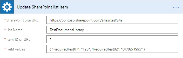 Update SharePoint list item example