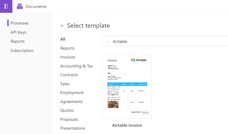 Select ready-to-use template