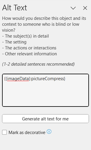 Alt text pictureCompress formatter
