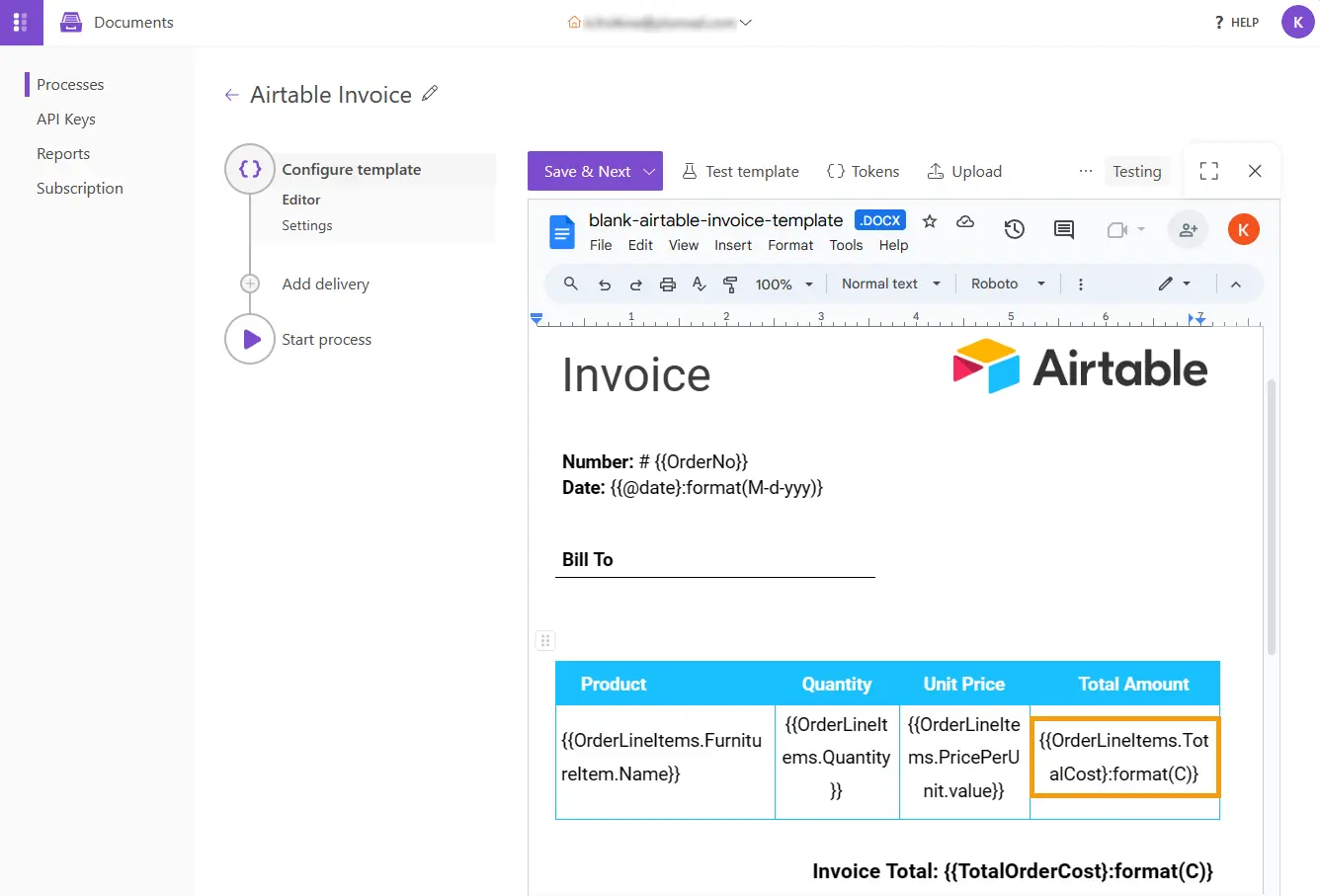 Airtable Invoice Template Complete