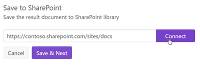Connect to SharePoint