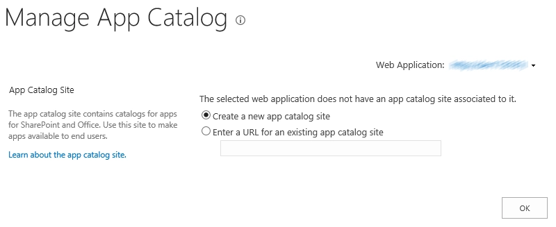Create App Catalog