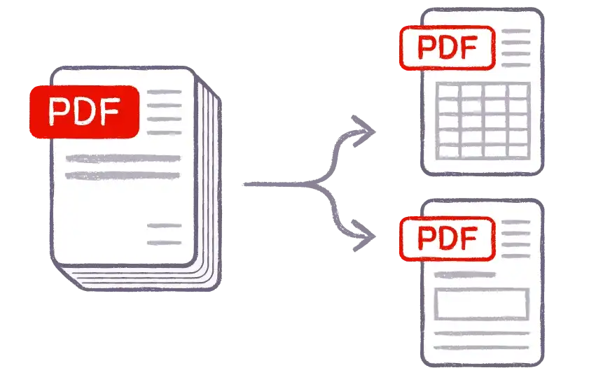 Split PDF documents