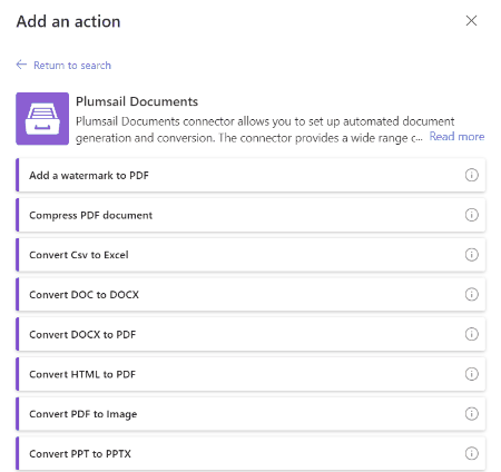 Action with PDF in Power Automate