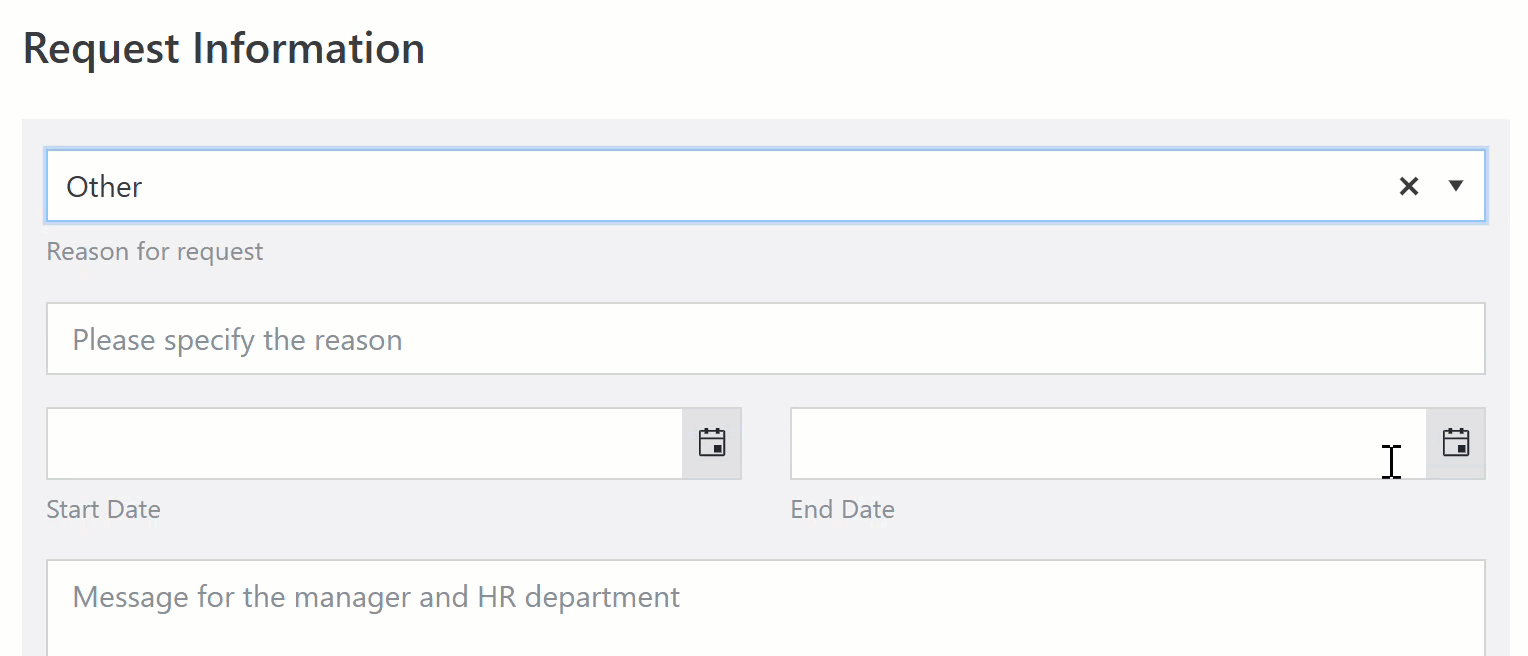 Show Custom Reason