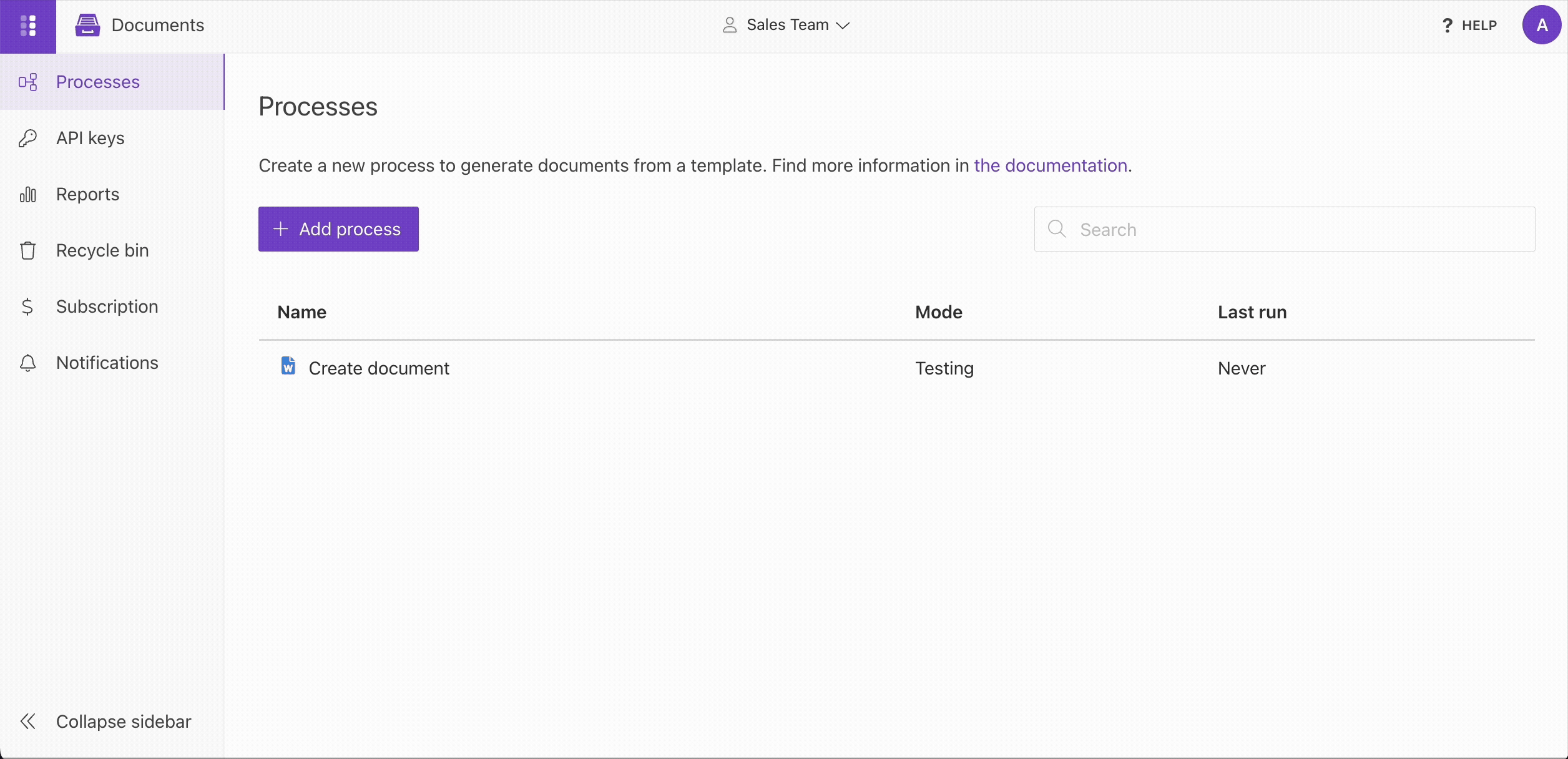 Create Plumsail process from template