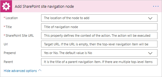 Add SharePoint Site Navigation Node Example