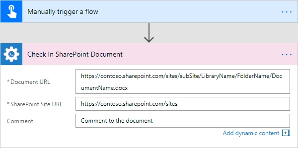 Check In SharePoint Document Example