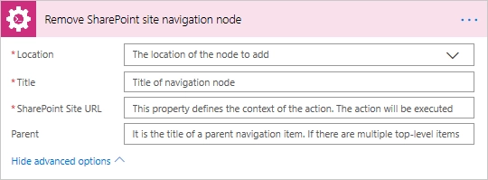 Remove SharePoint site navigation node Example
