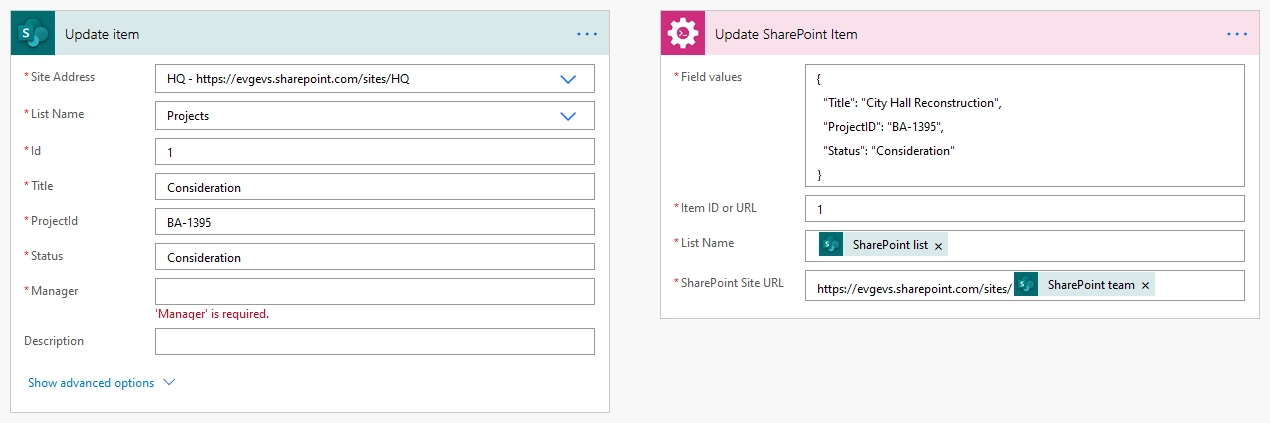Skipping required columns