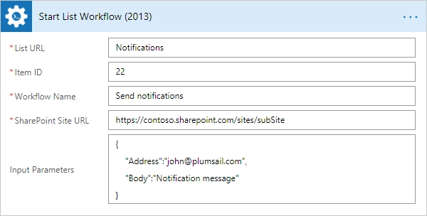 Start SharePoint List Workflow Example