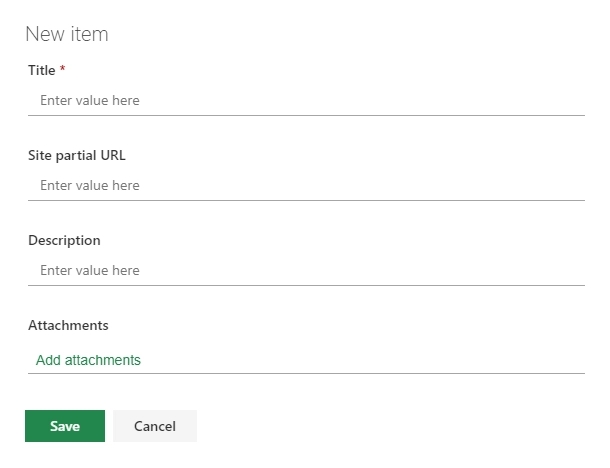 Project form