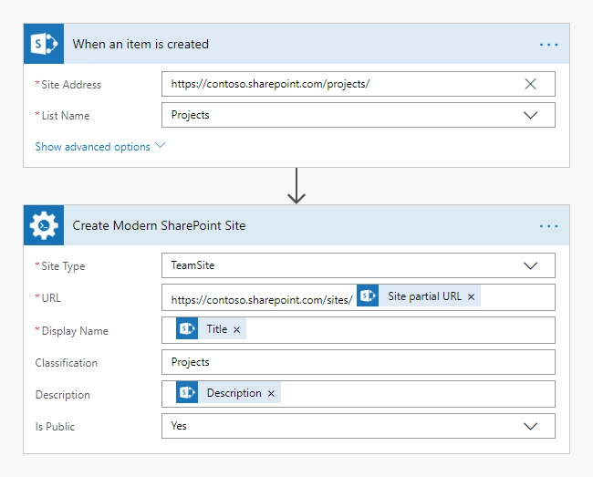 Create a modern team site