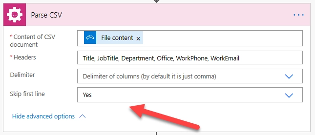 Skip First Line option
