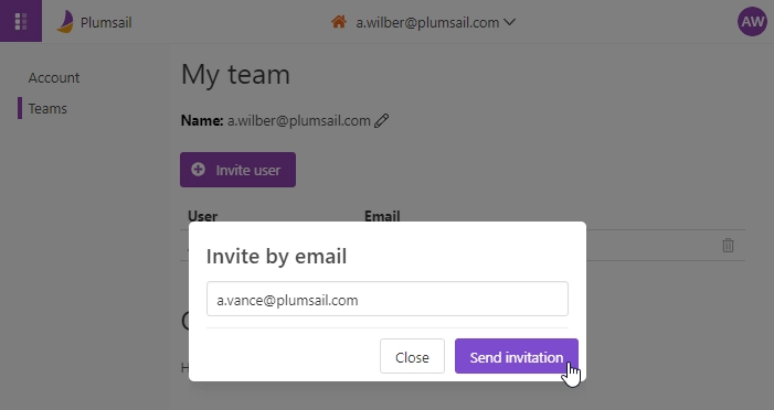 Invite a member