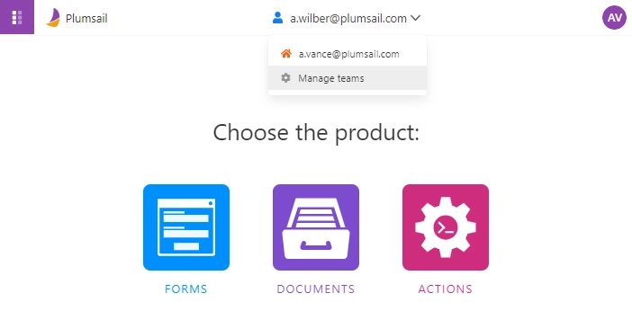 Manage teams of the invited person