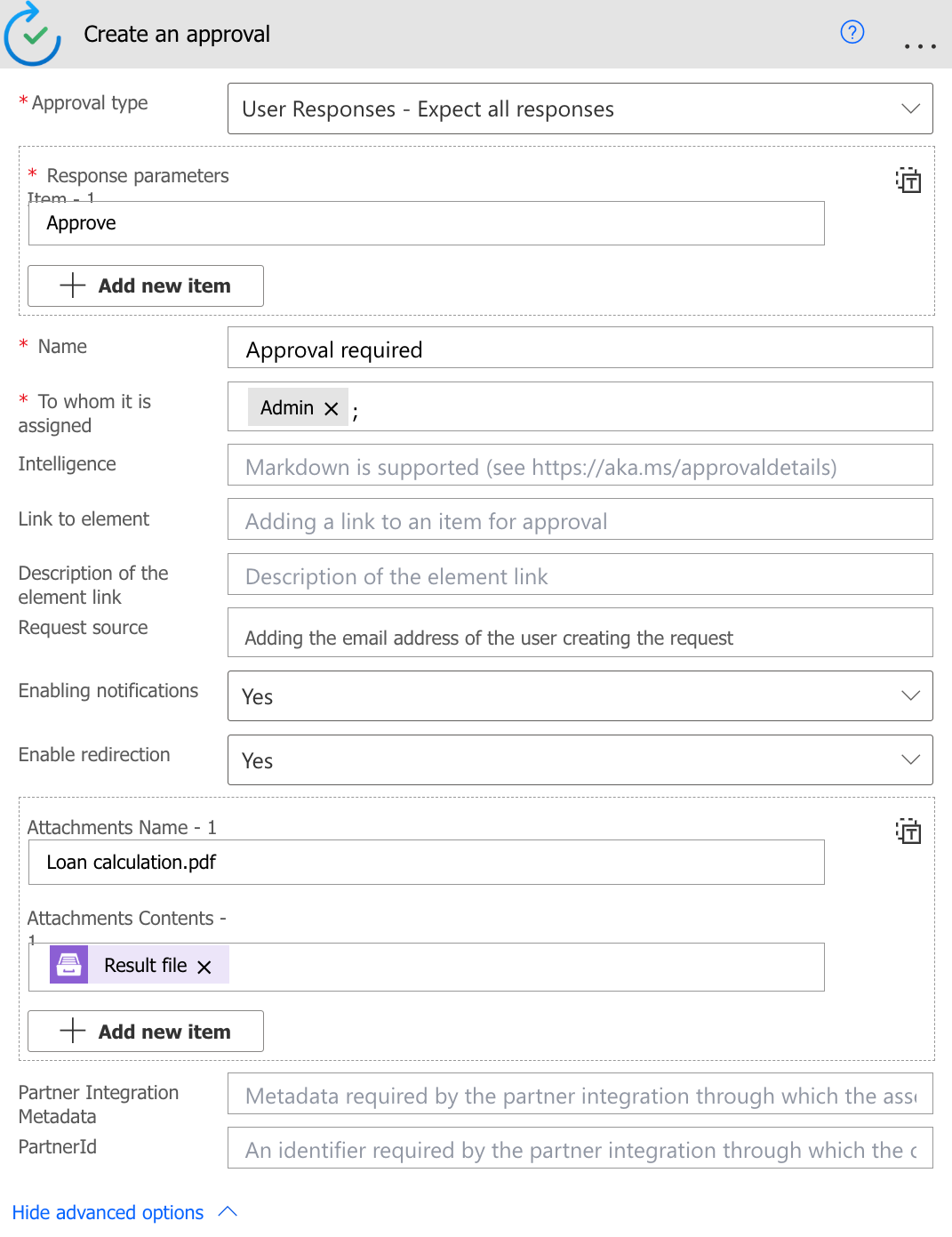 Send PDF for approval