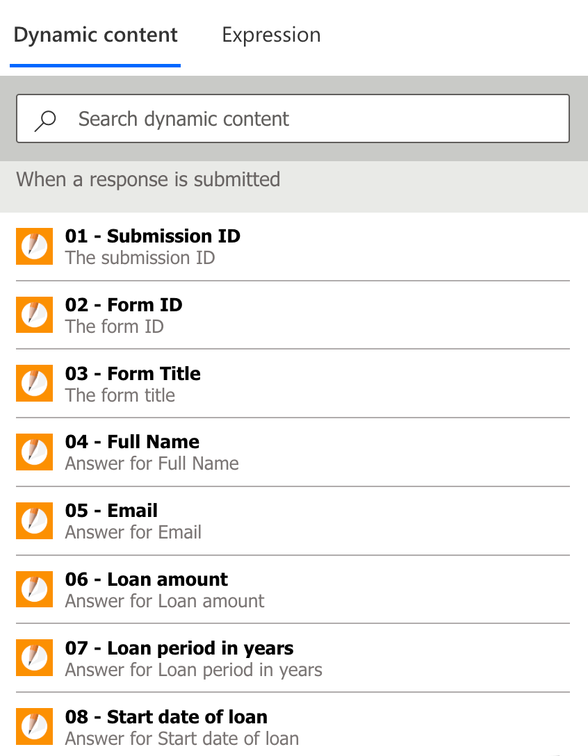 Dynamic content from the JotForm trigger