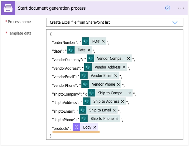 Plumsail documents action