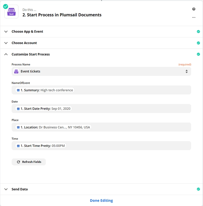 JSON data in Zapier