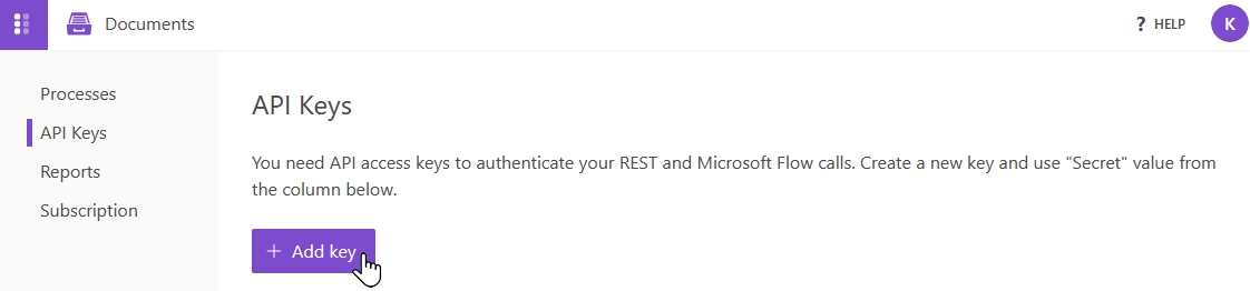 Add API Key
