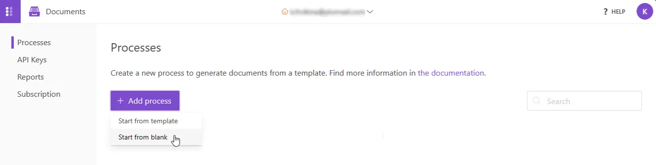 Plumsail Documents Add New Process