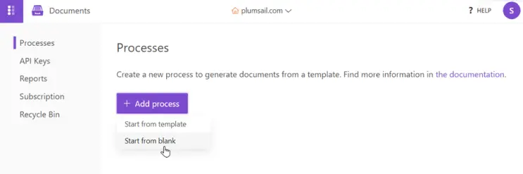 add process button