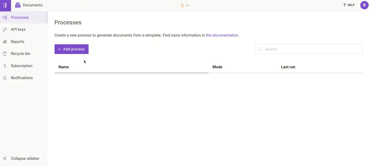 Add process in Plumsail Documents