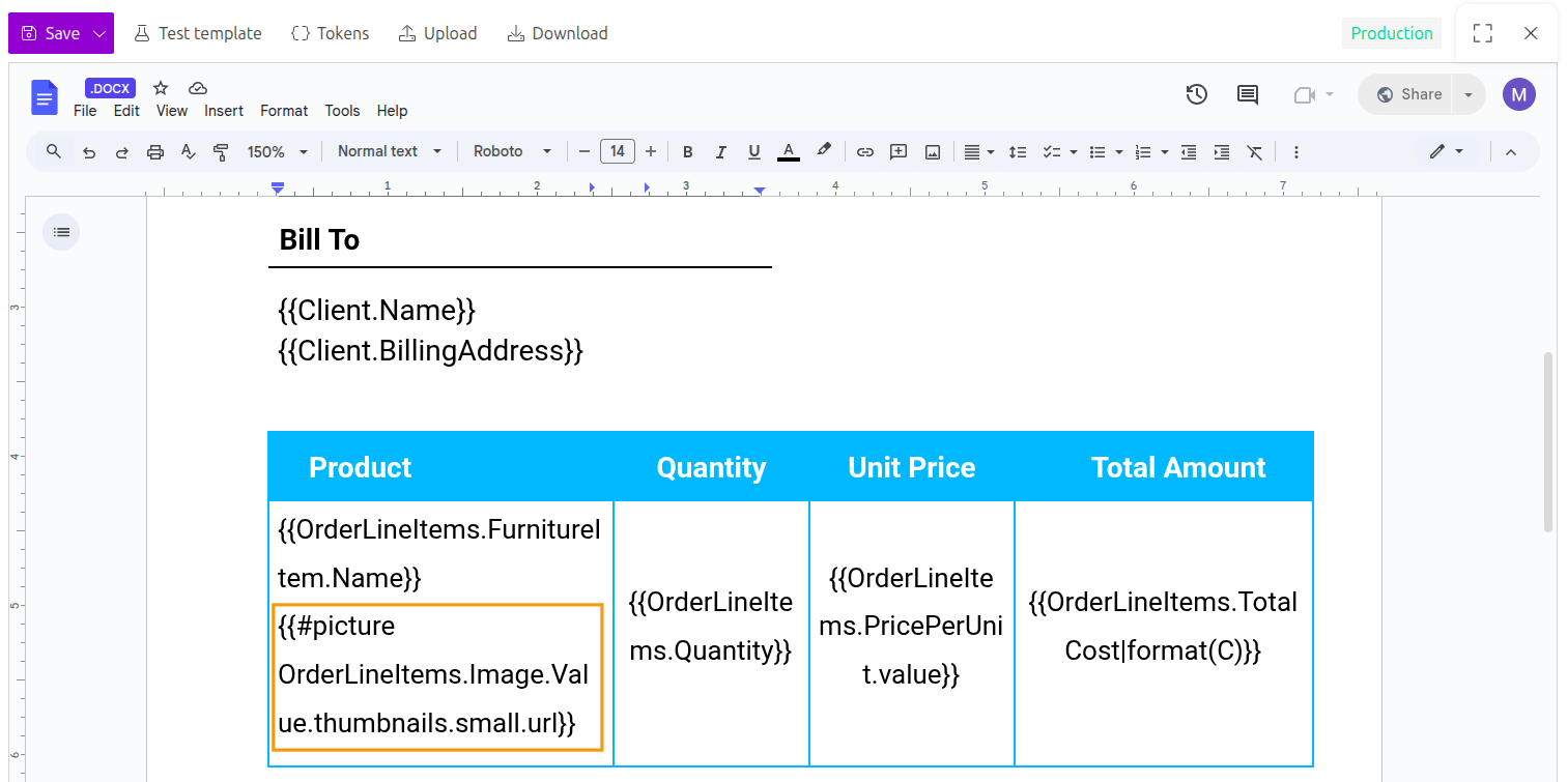 Airtable paste image URL token