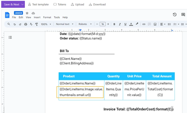 Airtable paste image URL token