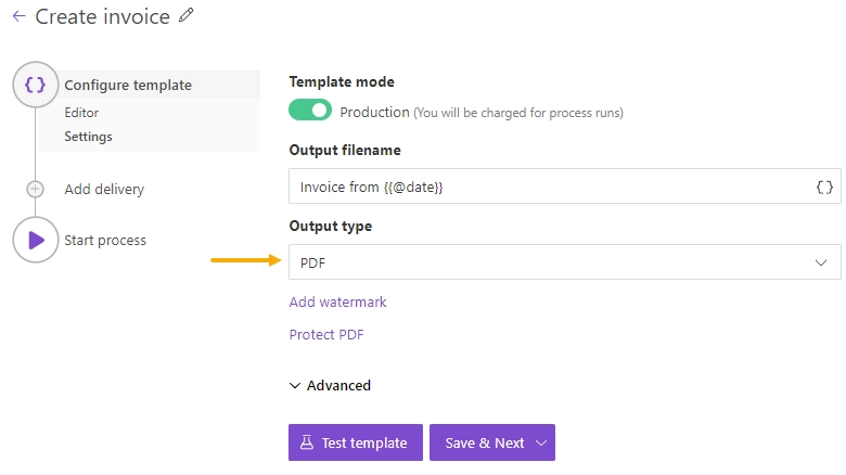 Airtable process PDF output