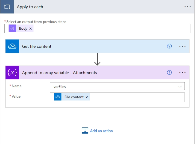 Append to array variable - Attachments