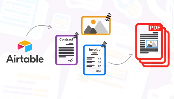 How to merge Airtable attachments into one PDF using Make