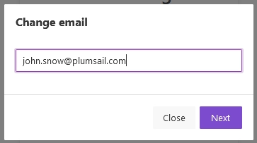 Change account email