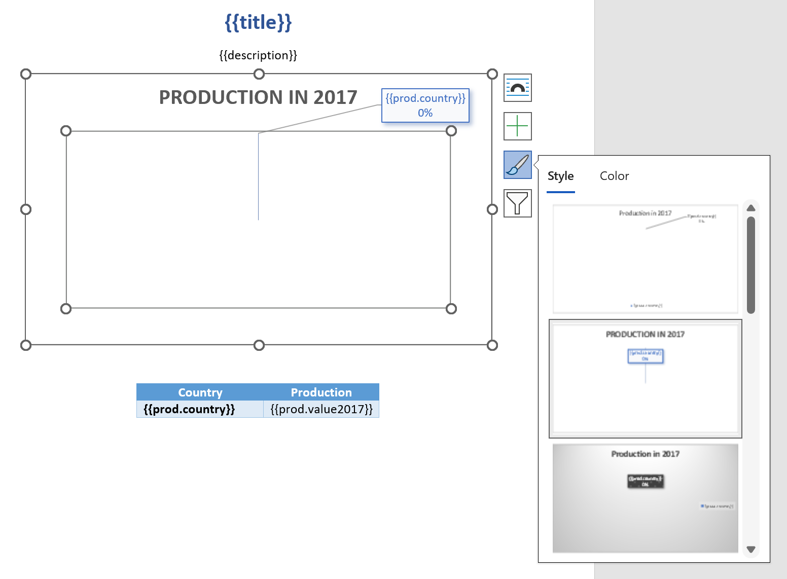 Apply one of the default styles