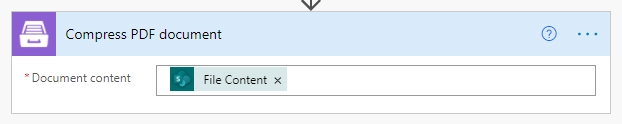 Compress PDF document action