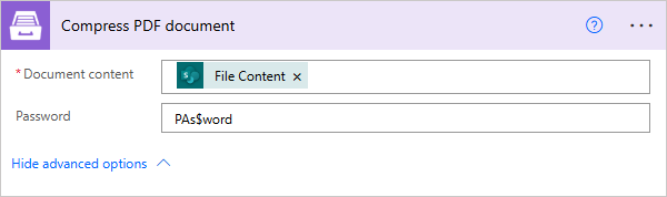 Compress pdf document