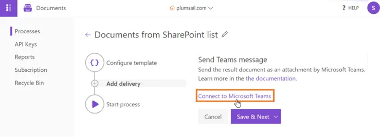 Configure delivery
