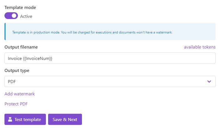 configure HTML template