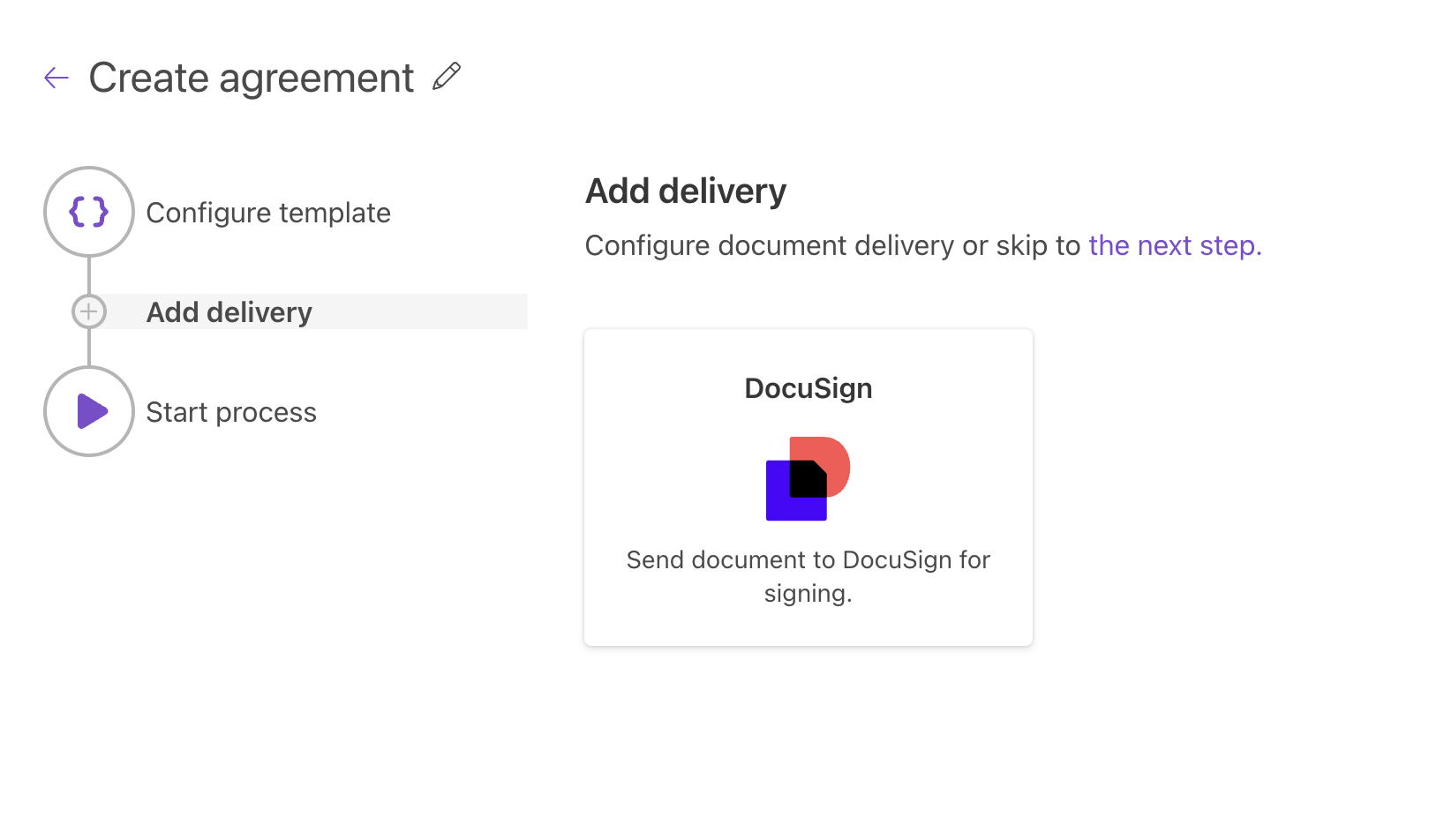 DocuSign delivery