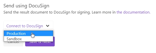 connect to DocuSign