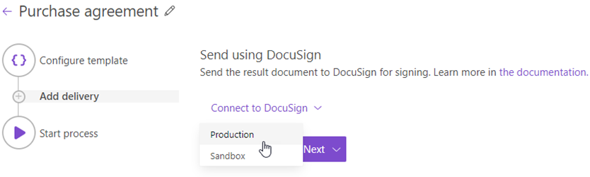 connect to DocuSign