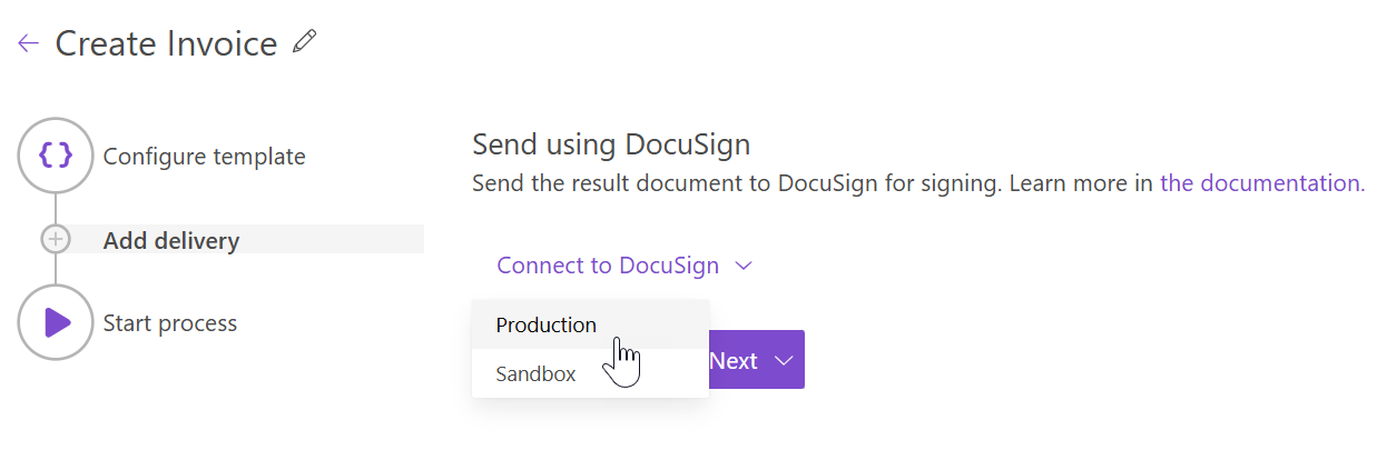 connect to DocuSign