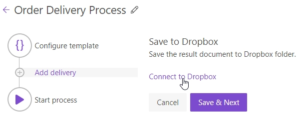 Connect to Dropbox