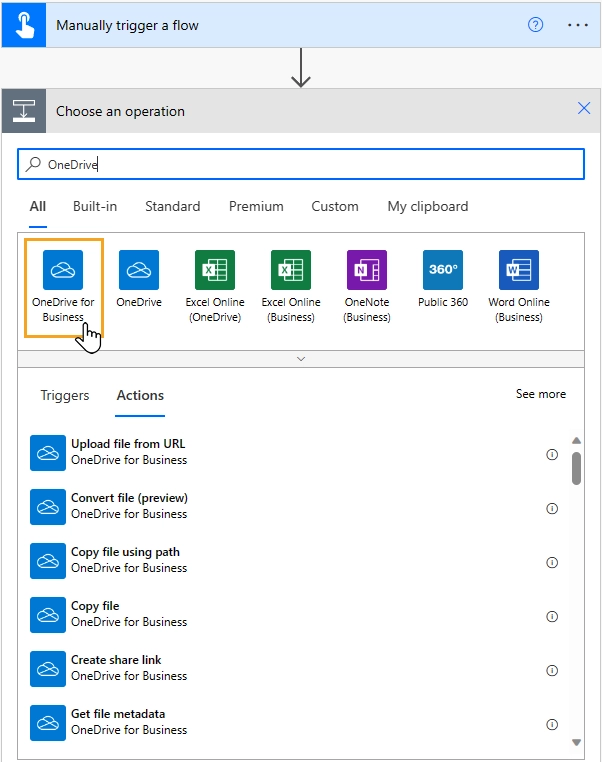Connect to OneDrive