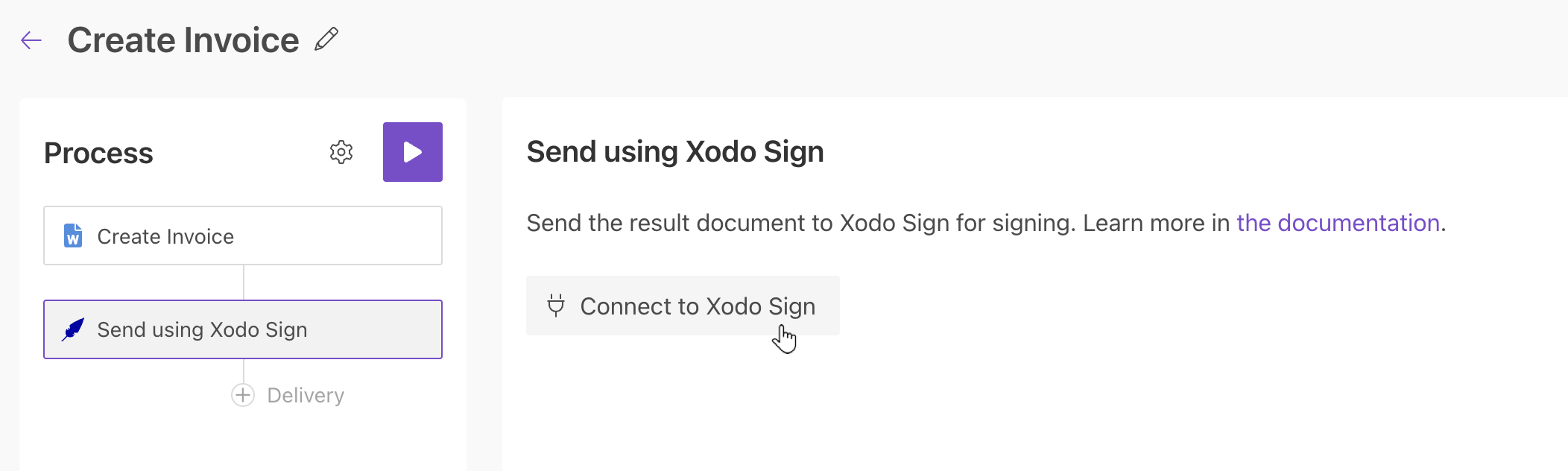 Connect to Xodo Sign