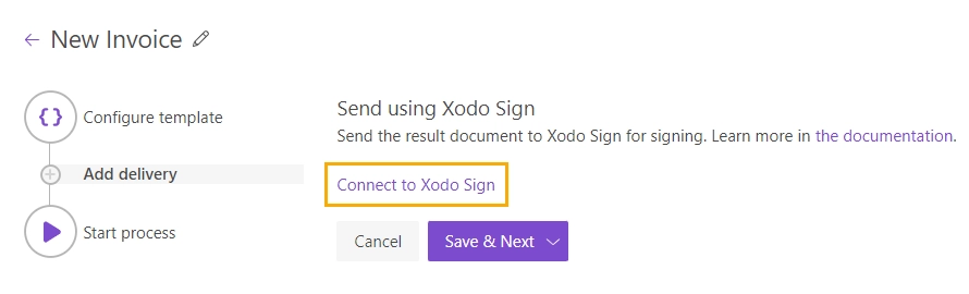 connect to Xodo Sign