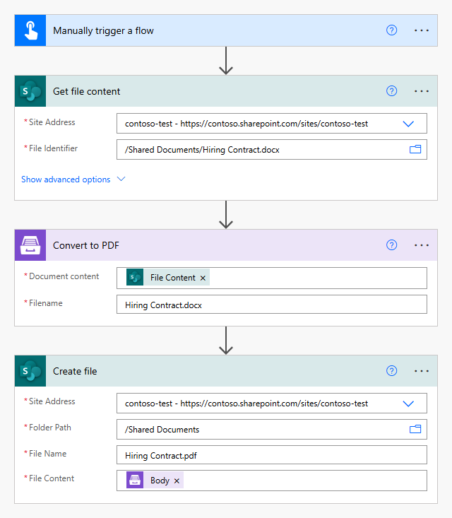 pixel perfect MS Word to PDF conversion Flow