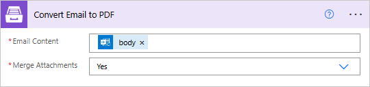 Convert email to PDF